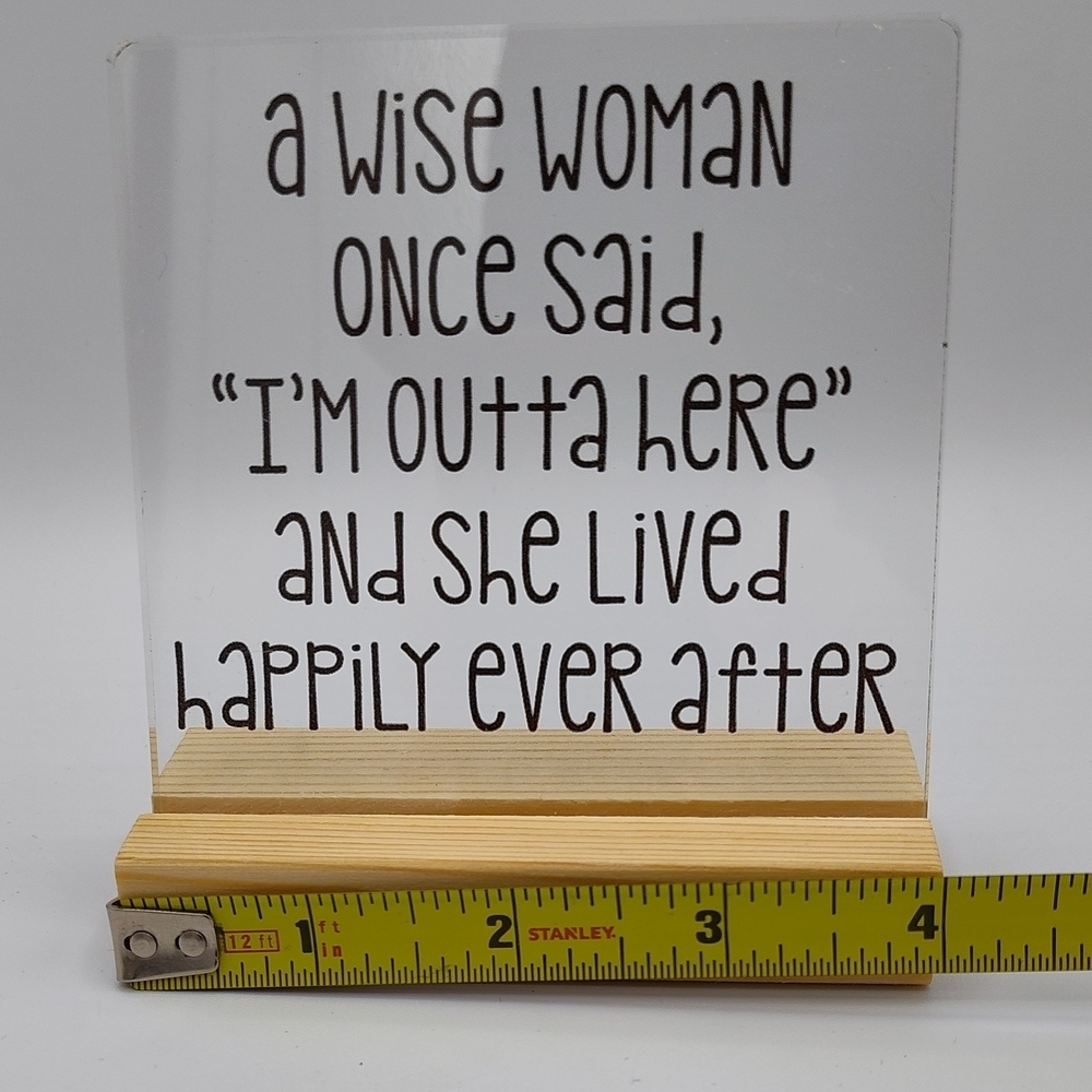 NIB Inspirational Quote Acrylic Sign wit Be Yourself FOR Yourself - Picture 2 of 3